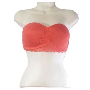 No Boundaries Orange Lace Strapless Bra Size XL/XG